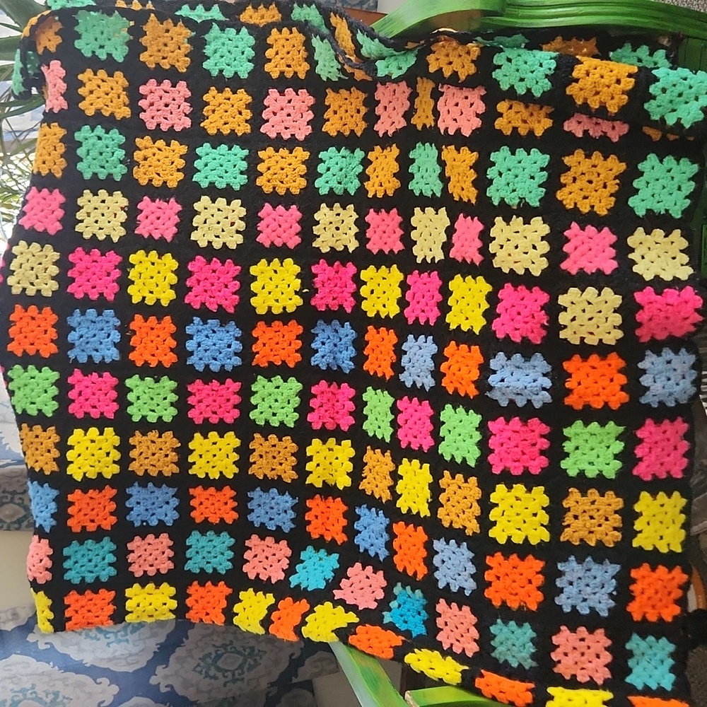 Colorful Crochet Blanket - Picture 2 of 2